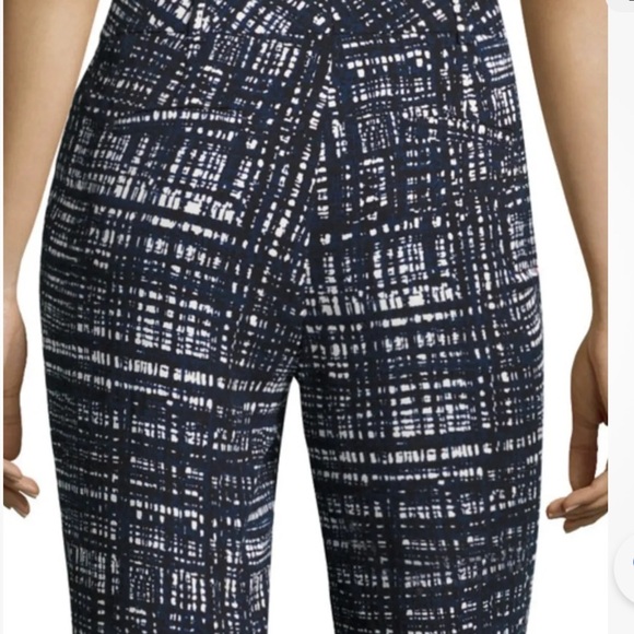 Escada Talas Weave Print Ankle Pants Navy - Picture 6 of 9